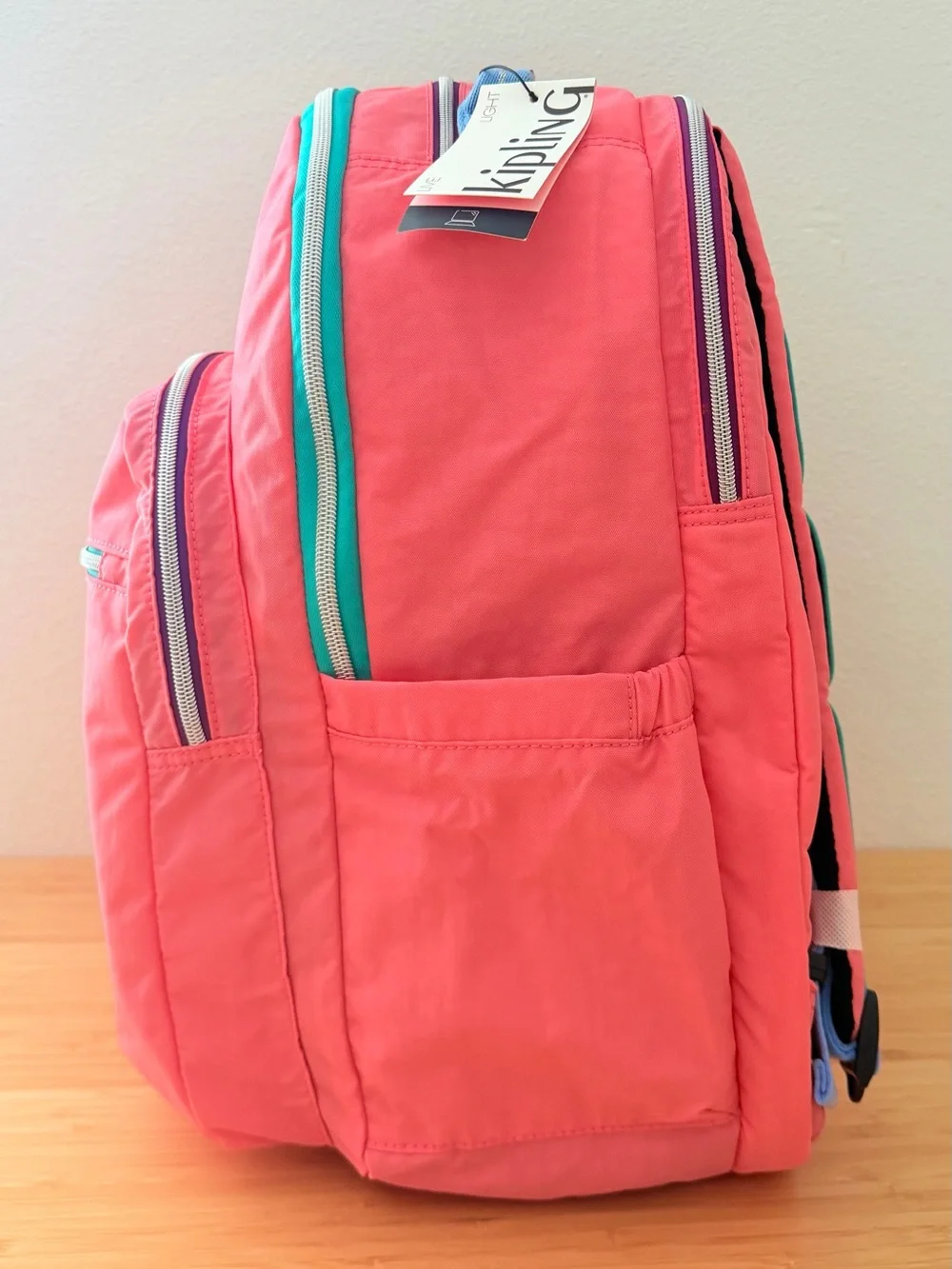 Kipling Seoul Extra Large 17” Laptop Backpack Coral Party